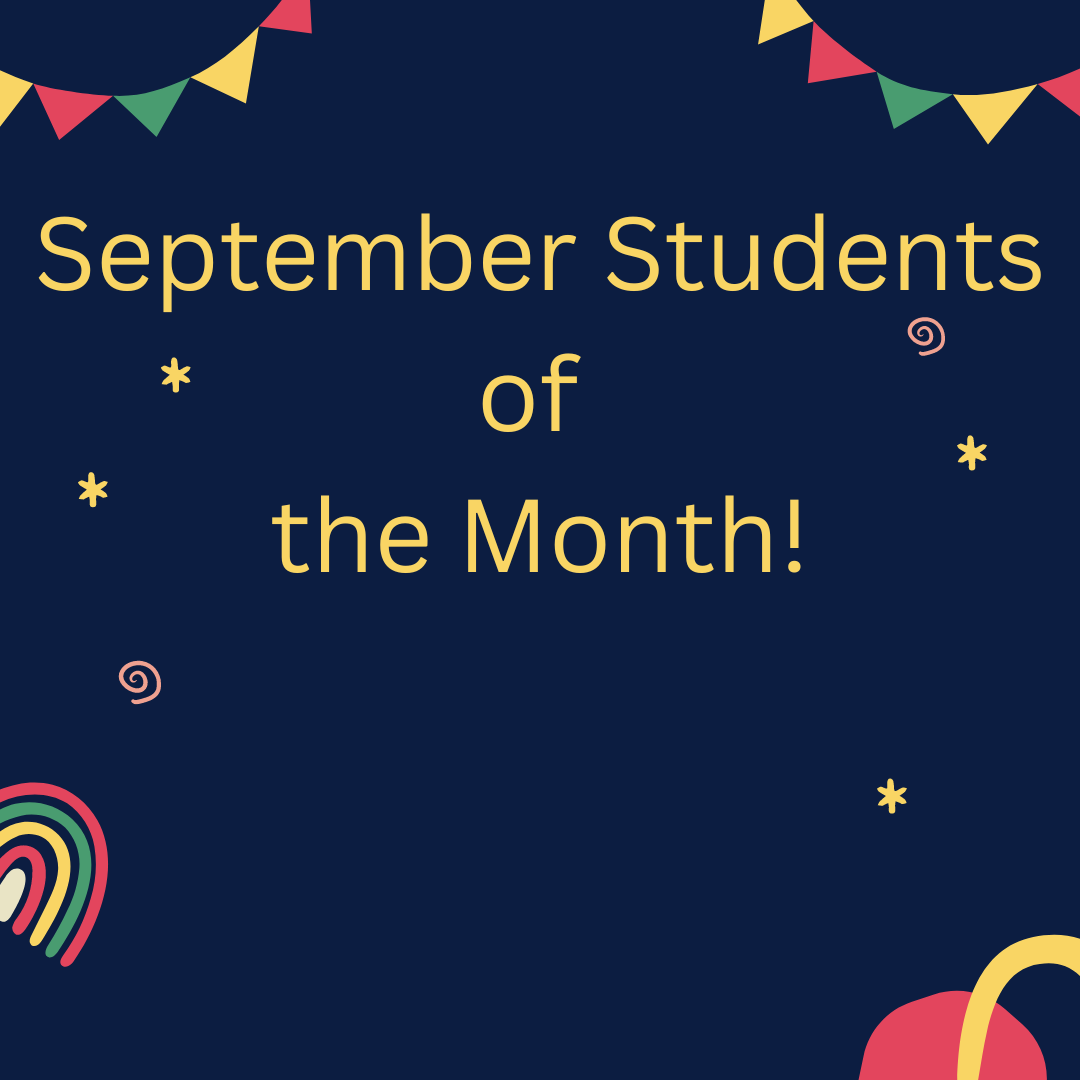  September 2022 Students of the Month